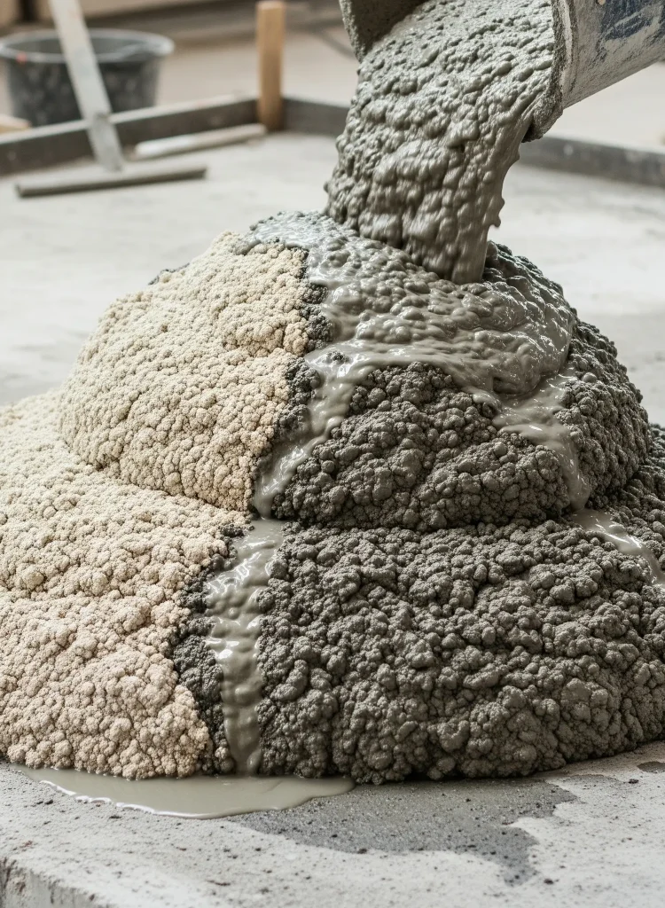 Kualitas adukan semen kurang merata