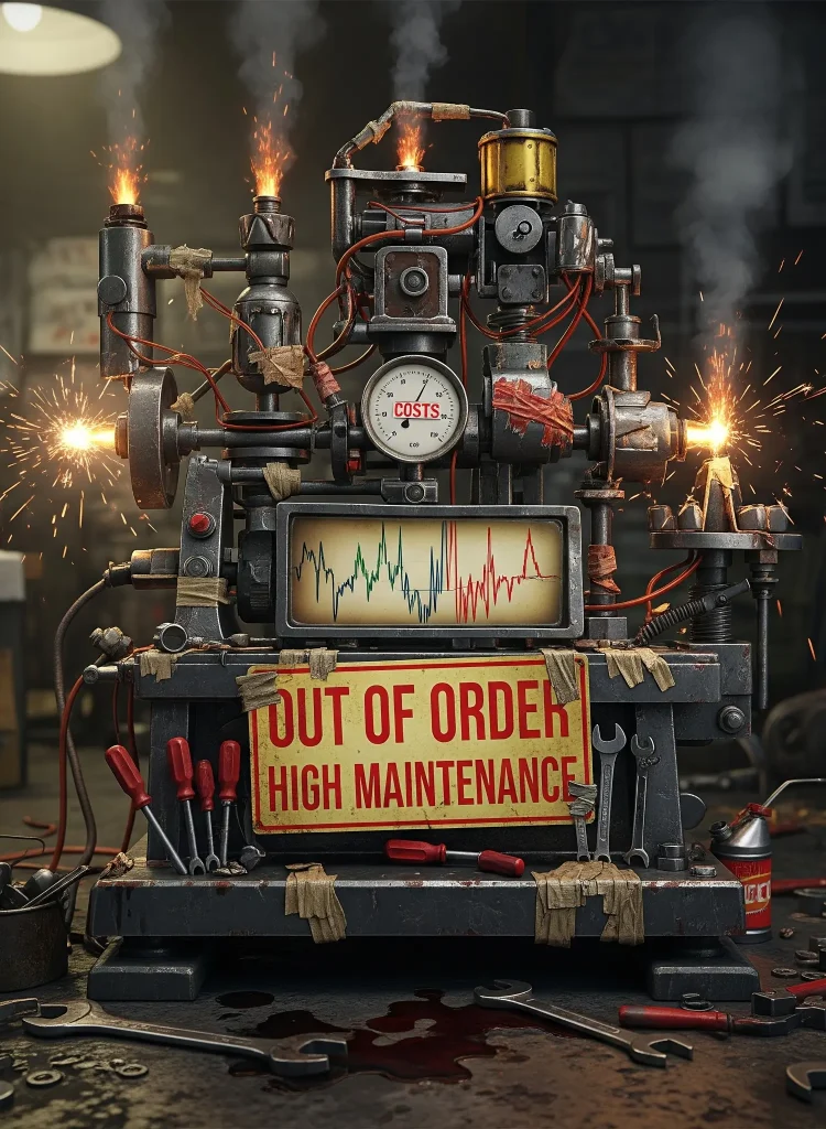 Mesin sering rusak dan biaya perawatan mahal